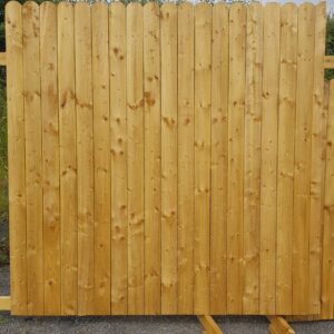 Closed Board Picket Fence with Round Top