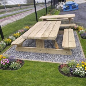 Heavy Duty Garden Table with Rounded Edges